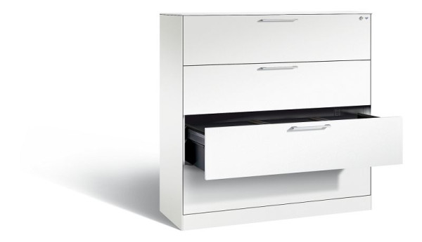 C+P Hängeregistraturschrank Asisto, H1310xB1200xT435mm, Farbe: Verkehrsweiß, Bügelgriff, 146021-413 S10127