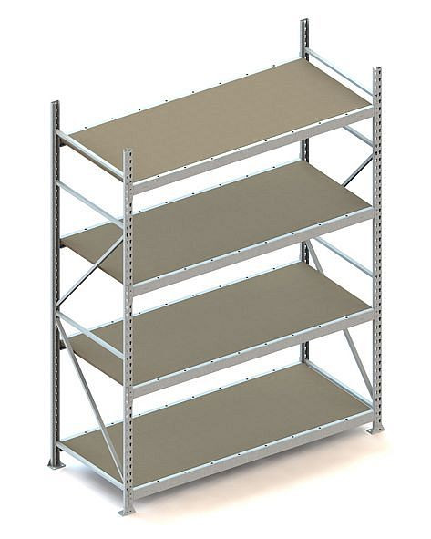 Meta MINI-RACK GR 2500x1800x800 mm, verzinkt, mit Spanplatten, Bodenanzahl: 4, 20051288