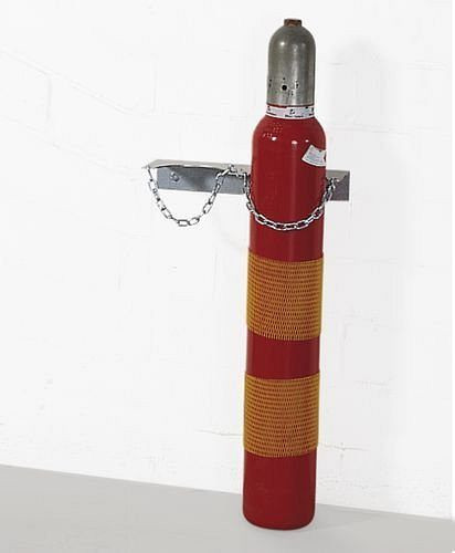 DENIOS Gasflaschen-Wandhalterung WH 140-S, Stahl, verzinkt, für 2 Flaschen (Ø 140 mm), 136480