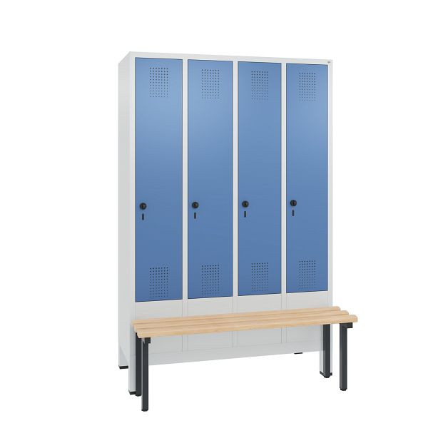 C+P Spind Evolo, 4 Abteile, H1850xB1190xT815 mm, Grau/Fernblau, 48030-40 S10103