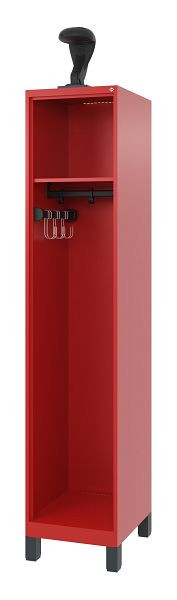 C+P Feuerwehrspind Evolo, Modell EXPERT, 1 Abteil, H1950B400T500 mm, Feuerrot, Füße, 0491015-12 S10008