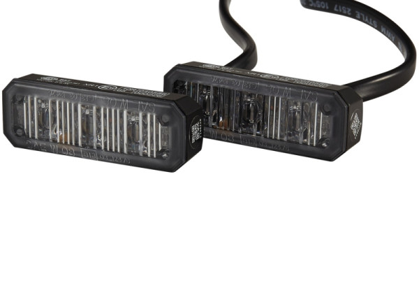 HELLA LED-Blitz-Kennleuchte, BST, 12/24V, rot, Anbau/Schraubanschluss, Kabel: 970mm, Stecker: offene Kabelenden, Set, 2XD 014 561-701