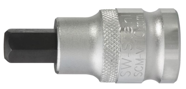 SW-Stahl Schraubendreheinsatz, 1/2", Innensechskant, 10 x 53 mm, brüniert, 05106L