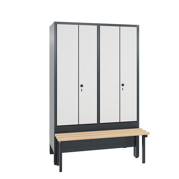 C+P Spind Evolo, 4 Abteile, H1850xB1190xT815 mm, Anthrazit/HPL Weiß, 48032-40 S10323