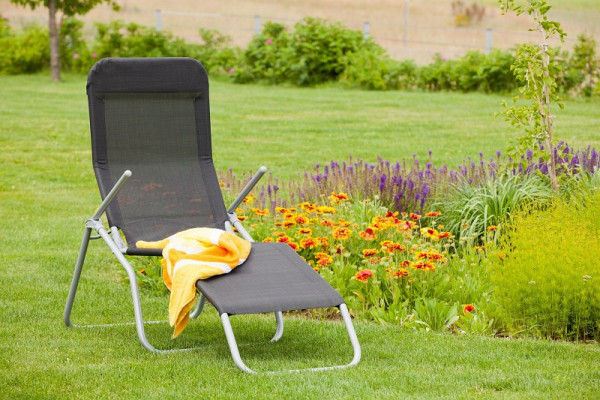 Merxx Wellnessliege XXL, besonders breite Maße, silber/schwarz, Stahlgestell mit Textilbespannung, 26900-317