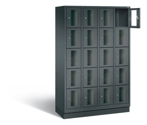 C+P Schließfachschrank Classic, 20 Fächer, H1800xB1190xT500 mm, Anthrazit, 8020A405 S10038