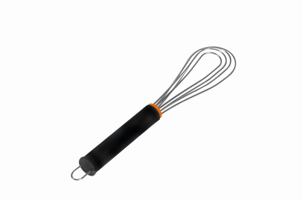 Schneider Flachbesen 4 Drähte Edelstahl, 270 mm, Griff Nylon PP schwarz mit Aufhänger, 170079