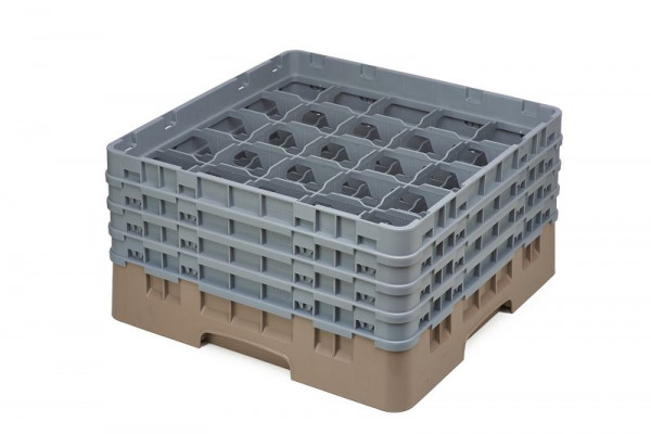 Cambro Spülkorb mit 25 Fächer Camrack® 21,5 cm Beige, 25S800184