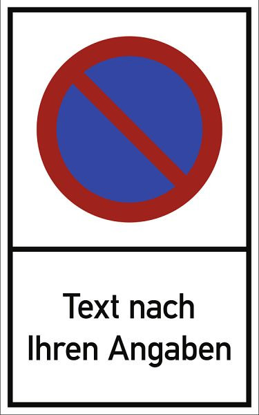 Moedel Eingeschränktes Haltverbot - Text nach Ihren Angaben, Aluminium, 250x400 mm, 57011