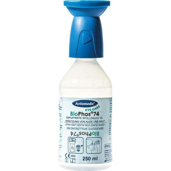 Stein HGS Augenspülflasche mit gepufferter Spüllösung BioPhos®74, 250 ml, 25383