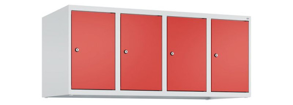 C+P Schrankaufsatz Classic PLUS, Aufsatzschrank, 7035/3020, Zylinderschlösser, 500x1200x500mm, 4 Abteile, 080090-40 S10017