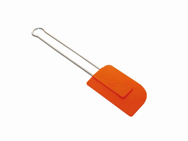 Schneider Stielschaber Silikon groß orange, 325 mm lang, mit Edelstahlstiel, 200927