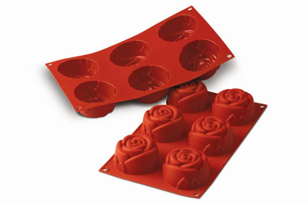 Schneider Silikonbackform Rose, Ø 76 mm, Höhe 40 mm, 115094