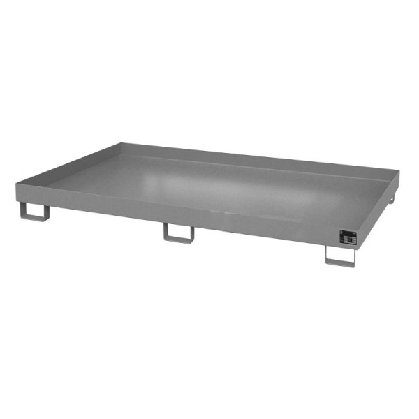 STEIN HGS Regalwanne RW, 282 Liter, RAL 7005 mausgrau, Gesamthöhe 225 mm, lackiert, ohne Gitterrost, 79217.0011