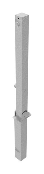 Schake Absperrpfosten Stahlrohr 70 x 70 mm umlegbar und herausnehmbar, mit Dreikantverschluss, feuerverzinkt, ohne Öse, 4701FUH