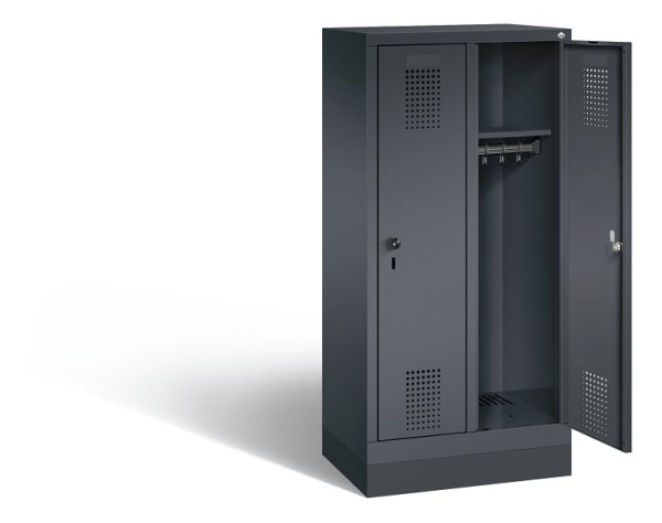 C+P Kindergarten-Spind Evolo, H1300xB610xT300mm, Farbe: Schwarzgrau, 480203-20 S10071