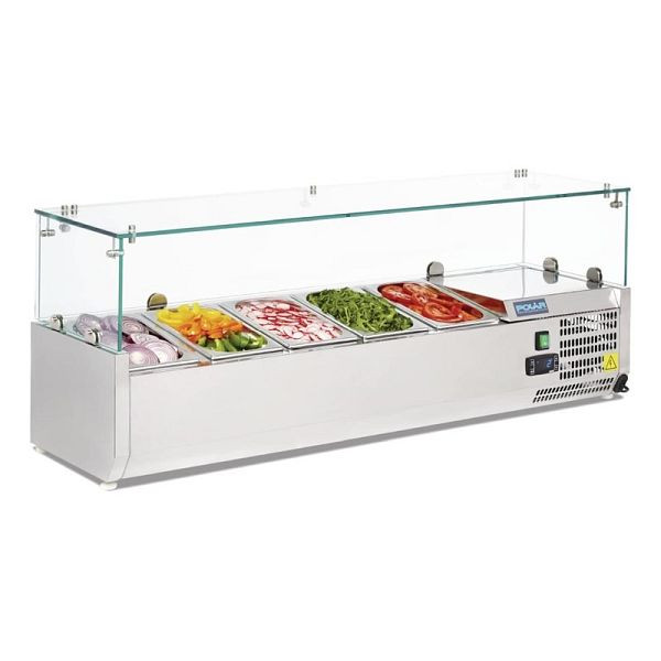 Polar Serie G Aufsatzkühlvitrine 5 x GN1/4, R600a, G608