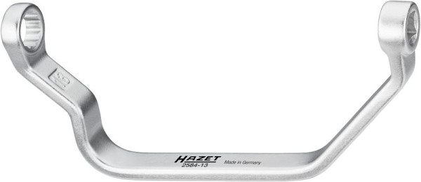 Hazet Saugrohr-/ Spezialschlüssel, VAG, Vierkant10 mm (3/8 Zoll), Außen Doppel-Sechskant Profil, 13 mm, 2584-13