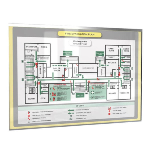 STEIN HGS Infotafel - GlasFix, Breite 297 mm, A4 quer, Höhe 210 mm, 77950.0001