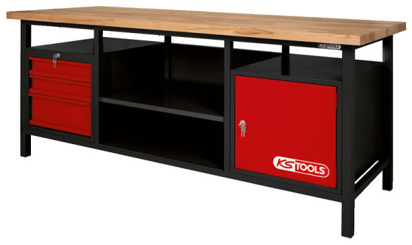 KS Tools XXL-Werkbank mit 3 Schubladen und 1 Tür, 865.0201