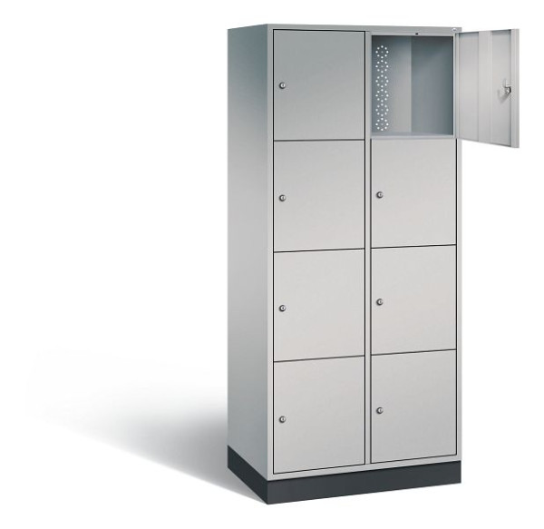 C+P XL-Schließfachschrank Intro, H1950xB820xT490mm, Farbe: Weißaluminium, 8470-202 S10002