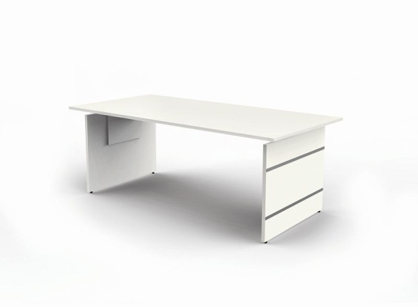 Kerkmann Höhenverstellbarer Wangenschreibtisch extragroß, Form 4, B 2000 x T 1000 x H 680-760 mm, Weiß, 11413810