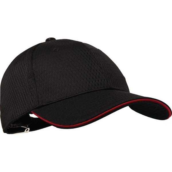 Chef Works Cool Vent Baseballcap schwarz-rot, Einheitsgröße, Unisex, A945