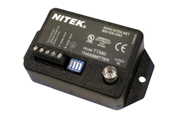 Nitek Aktiver Video Zweidrahtsender, 2200m, FBAS-Eingang, TP-Ausgang, 12-24VAC/DC, TT560