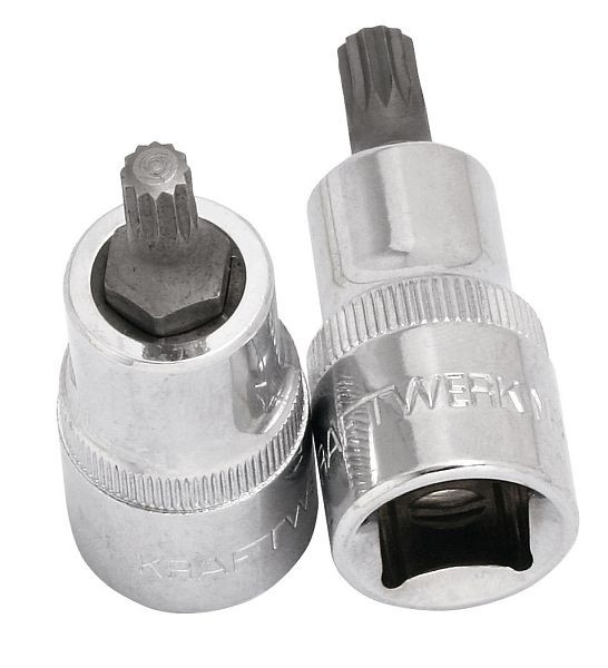 Kraftwerk 1/2" Bit-Steckschlüssel-Einsatz Vielzahn XZN M16, 328016