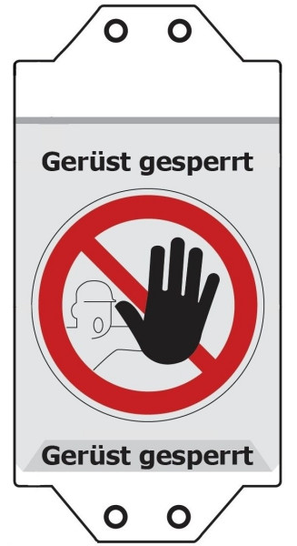 HYMER Einsteckhülle „Gerüst gesperrt“, Einschub passend für Format DIN A5, 008958