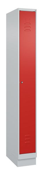 C+P Umkleidespind Classic PLUS, Sockel, 1950x250x500mm, 7035/3020, Zylinderschloss, 080020-19 S10017