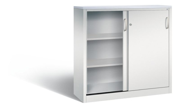 C+P Sideboard mit Schiebetüren Acurado, H1200xB1200xT400mm, Farbe: Lichtgrau, Bügelgriff, 3 OH, 2047-1200 S10350
