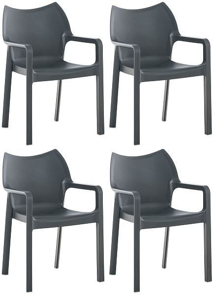 CLP Stuhl Diva, dunkelgrau, VE: 4 Stück, 325177, 4255716338701