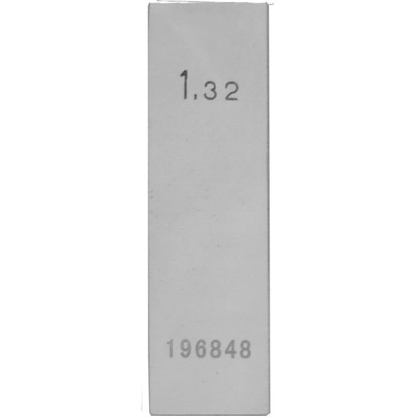 STEINLE Einzel Parallel Endmaß Stahl 1,32 mm, DIN EN ISO 3650 mit Toleranzklasse: 1, 42020044