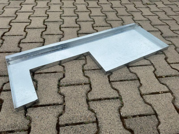 Metra Zinkwanne einzeln für Kaninchenstall 10276 oben, 9810276