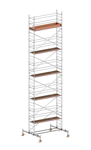 HYMER Fahrgerüst nach DIN EN 1004 mit Comfortaufbau, Rahmenteilbreite 0,80 m, Bühnenlänge 2,95 m, Reichhöhe 11,60 m, 817111