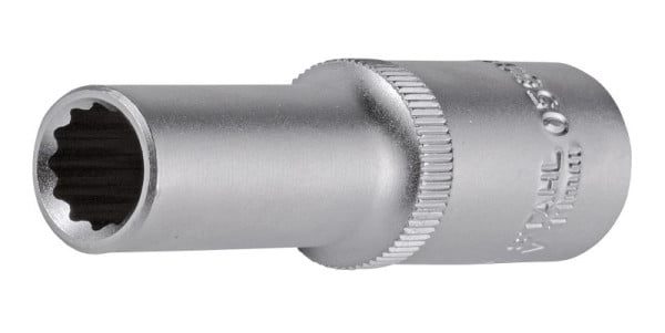 SW-Stahl Steckschlüsseleinsatz, 1/2", Zwölfkant, 9 mm, tief, SB-Verpackung, 05632-9SB