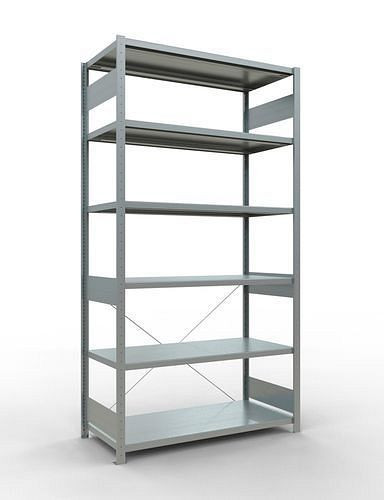 Schulte Fachbodenregal, Grundfeld, 6 Lagerebenen, Kreuzstrebe, Fachlast 250 kg, 1360 x 636 x 2500 mm, 278771