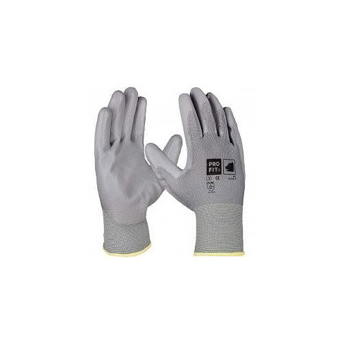 PRO FIT PU-Handschuh grau, Größe: 9, VE: 12 Paar, 541-9