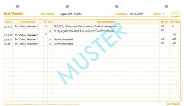 BOI Arzt/Kontakt (A) + (S), VE: 50 Stück, 9206-00305