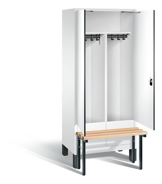 C+P Schwarz-Weiss-Spind Evolo, H1850xB810xT815mm, Farbe: Verkehrsweiß / Dekor Weiß, 48032-22 S10091