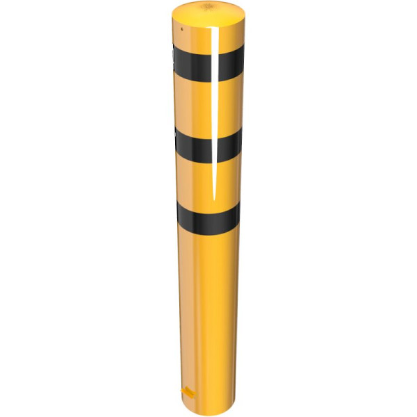 Stein HGS Stahlrohrpoller/Rammschutzpoller -Bollard-, 2000mm, zum Einbetonieren, keine Ösen, mit aufgeschweißter Stahlkappe, 14695bg01