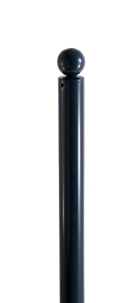 Schake Absperr-Stilpfosten Serie 475B Ø 76 mm, ortsfest, zum Einbetonieren mit Erdanker, Gesamtlänge ca. 1300 mm, ohne Verschluss, ohne Öse, 475B