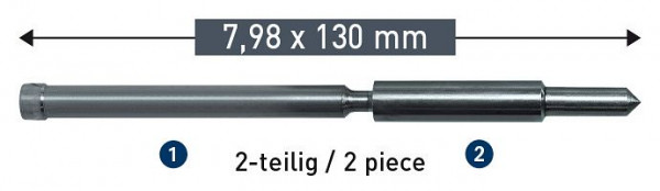 Karnasch Auswerferstift 7,98x130mm 2-teilig, VE: 2 Stück, VE: 2 Stück, 201427