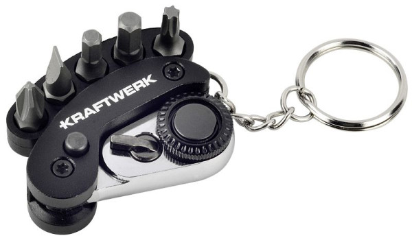 Kraftwerk Mini Ratschen-Schraubendreher faltbar 1/4" S2, 72 Zähne, 306.378.006