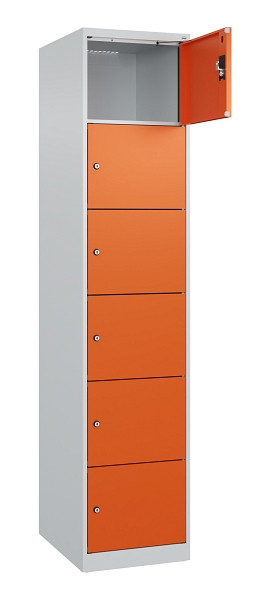 C+P Schließfachschrank Evolo PLUS, 6 Fächer, 1850x400x500mm, 7035/2004, 049000-126 S10002