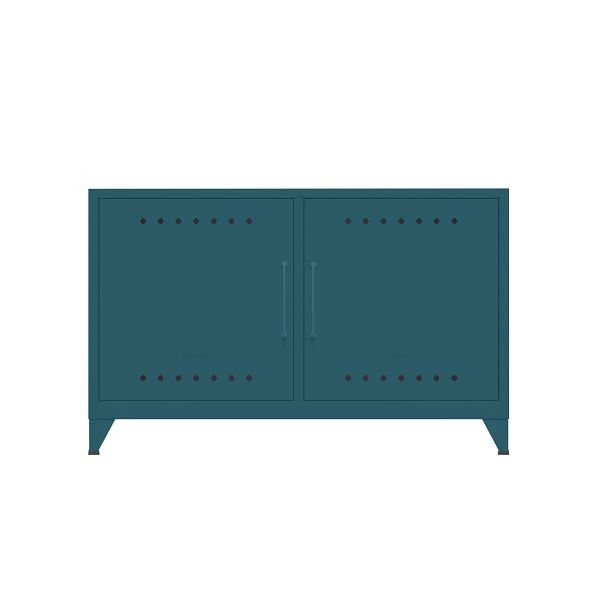 Bisley Fern Sideboard, inkl. 1 festen Fachboden, Kabeldurchlass und Klett-Halter, 653 ozeanblau, FERCAB653