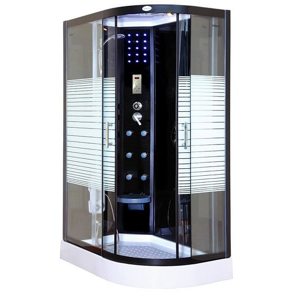 HOME DELUXE Dampfdusche BLACK PEARL - 120 x 80 cm Rechts, 1026