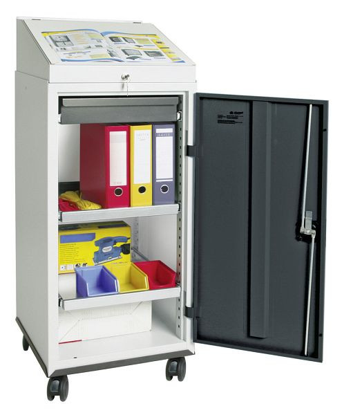 stumpf TM Kombi-Set 3000, RAL 7035/7016, 1 Schreibpult, 1 Schublade, 2 Wannen, fahrbar, 3091171