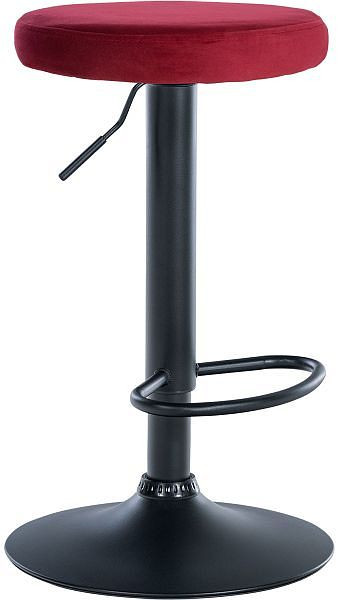 CLP Barhocker Ponte Samt schwarz, rot, 322041, 4251756489182